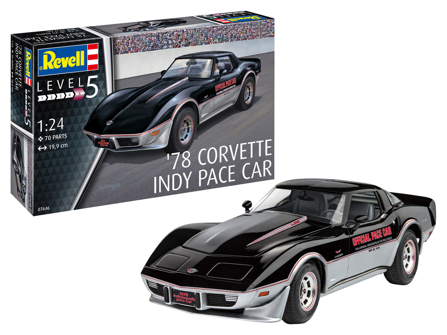'78 Corvette Indy Pace Car Modellbausatz 1:24